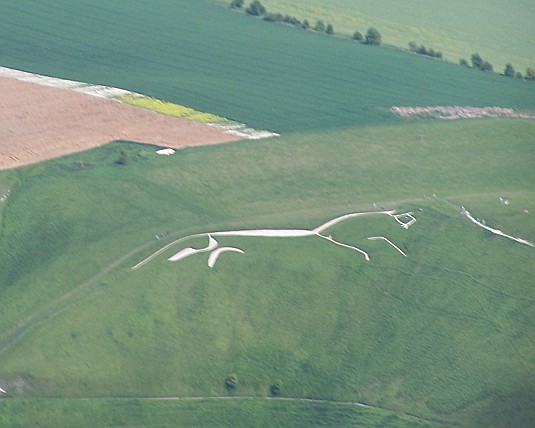 The Uffington White Horse from the Air