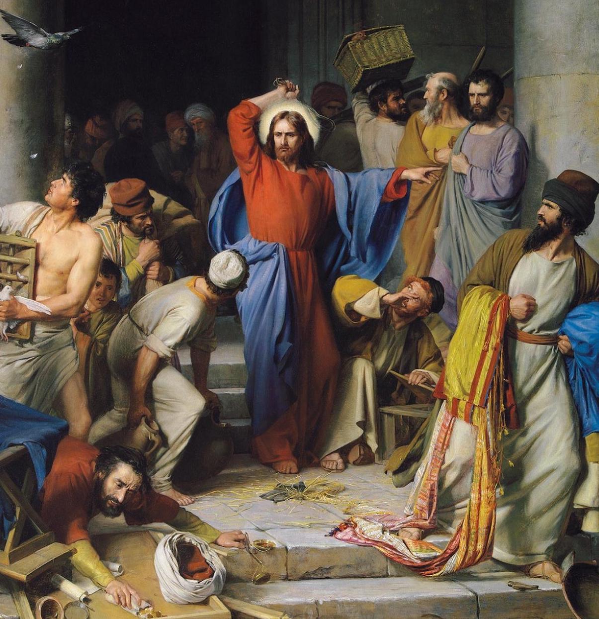 Detail from "Christ Cleansing the Temple" by Carl Heinrich Bloch, 1875