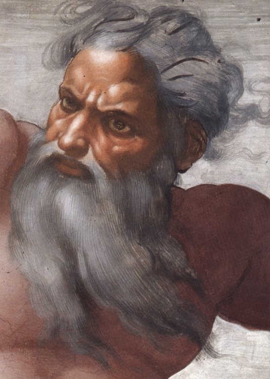 God as envisioned by Michelangelo