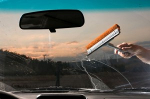 Cleaning a Windshield