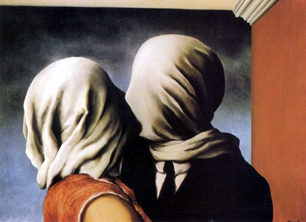 The Lovers by Rene Magritte-