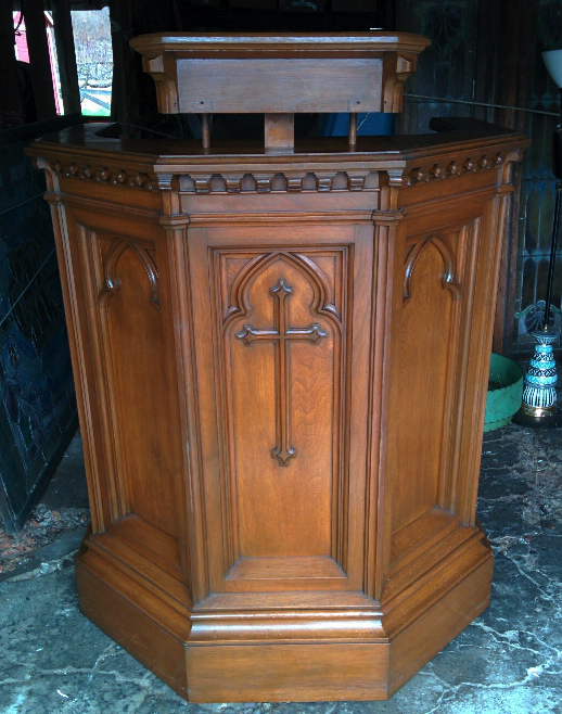 A used & discarded pulpit